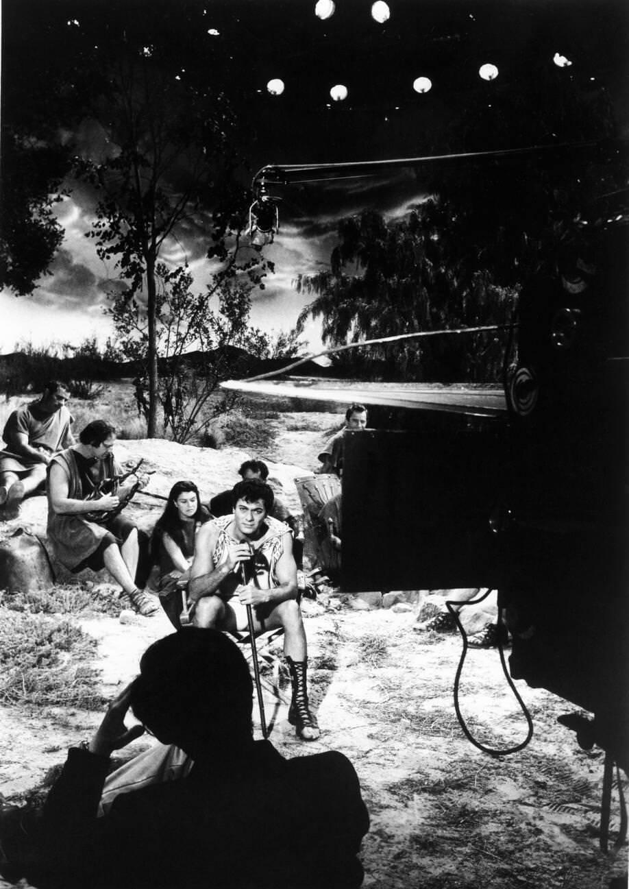 Stanley Kubrick And Tony Curtis On The Set Of Spartacus, 1960.