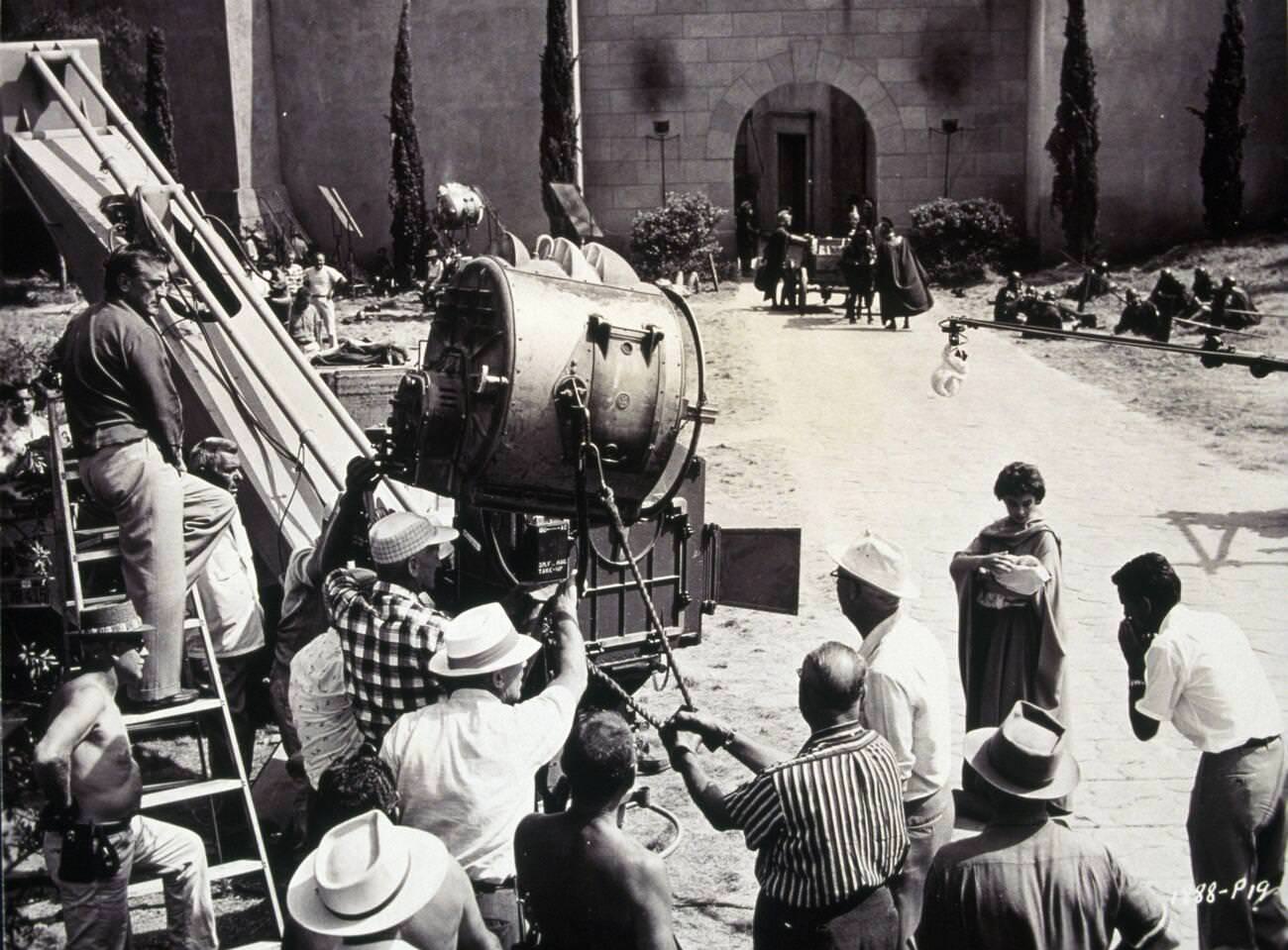 Behind-The-Scenes Footage From The Set Of Spartacus, 1960.