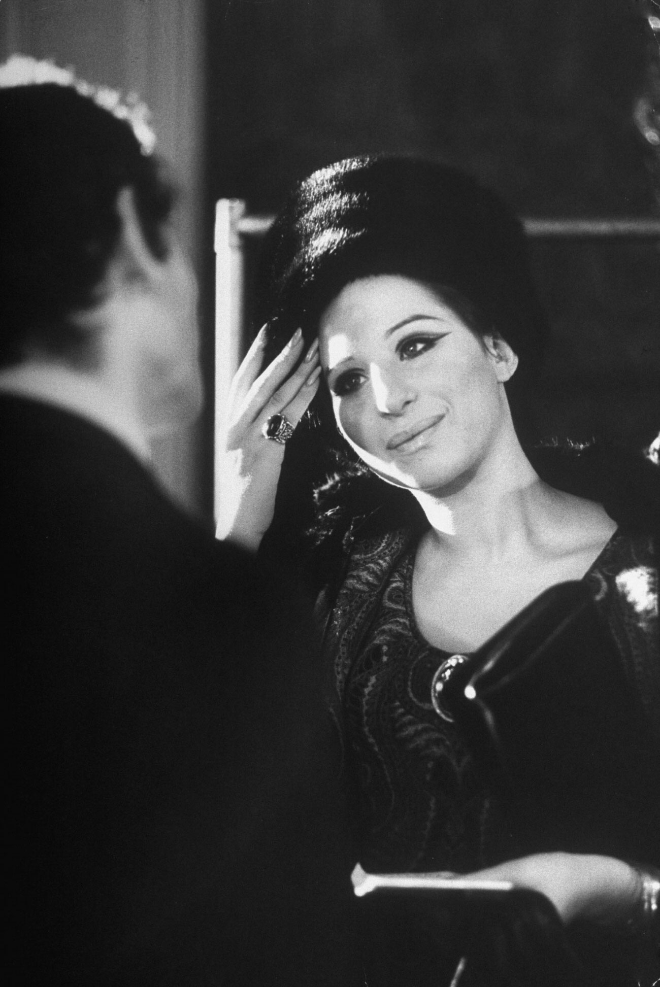 Barbra Streisand At A 1966 Recording Session.