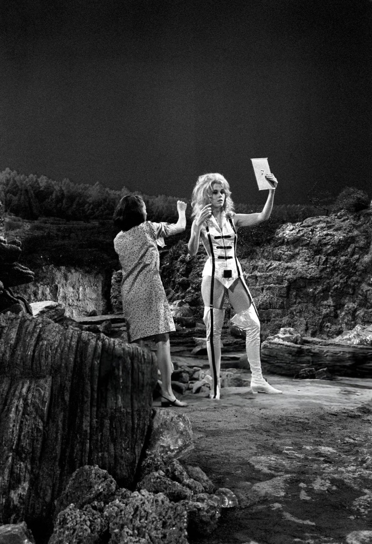 Jane Fonda Getting Makeup Done On The Set Of &Amp;Quot;Barbarella&Amp;Quot;, 1967.