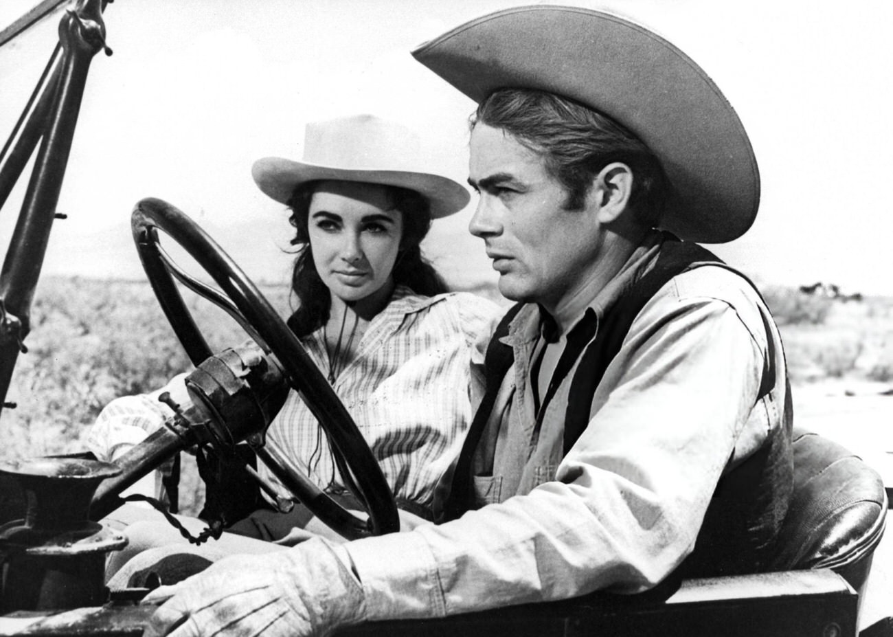 James Dean And Elizabeth Taylor On The Set Of ‘Giant’, 1956