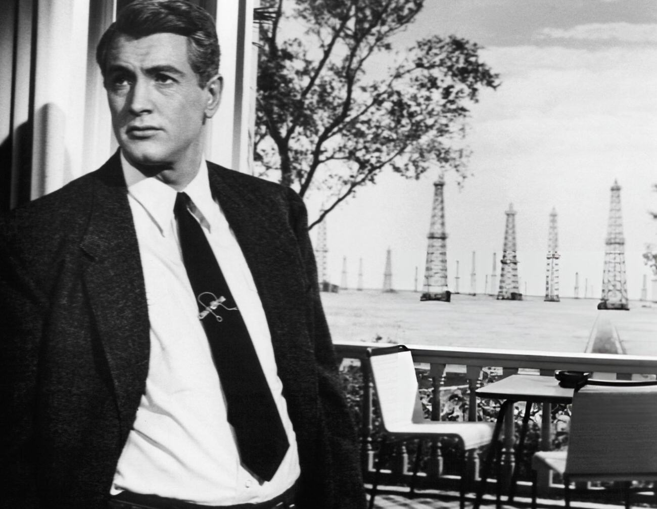 Rock Hudson Overlooking Oil Wells In ‘Giant’, 1956