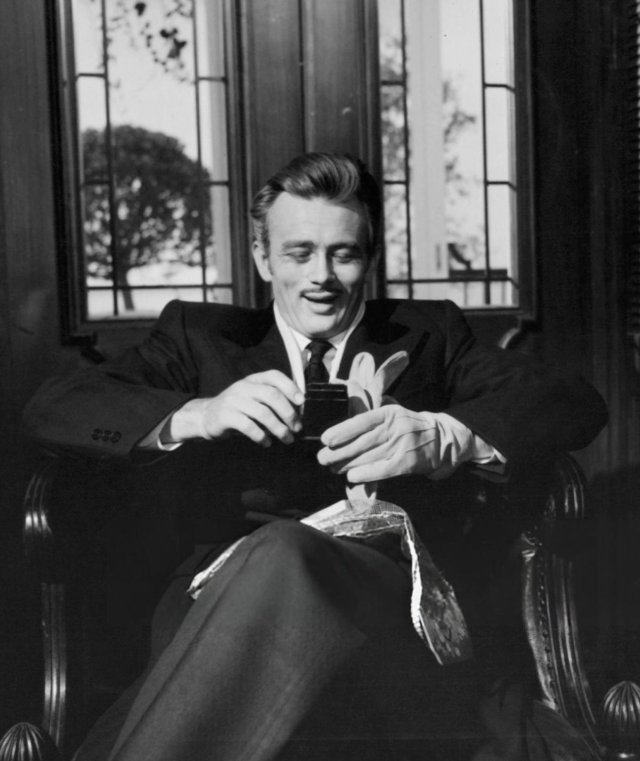 James Dean Relaxing In A Chair In ‘Giant’, 1956