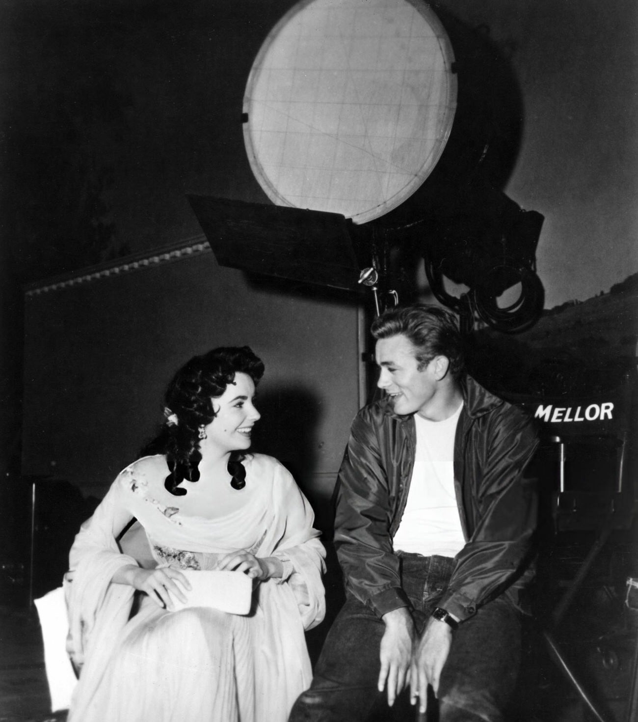 Elizabeth Taylor And James Dean On The Set Of ‘Giant’, 1956