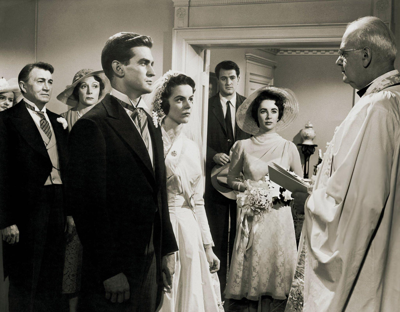 Wedding Scene From ‘Giant’, With Rod Taylor, Rock Hudson, And Elizabeth Taylor, 1956