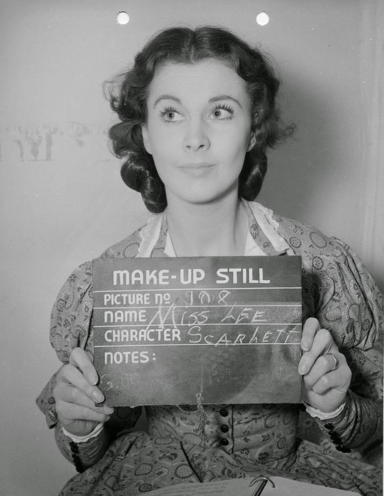 Make Up Still Of Actress Vivien Leigh In The Role Of Scarlett O'Hara.
