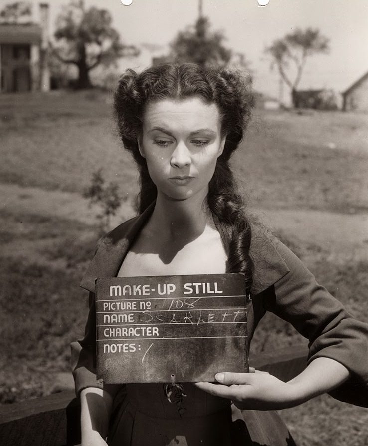 Make Up Still Of Actress Vivien Leigh In The Role Of Scarlett O'Hara.