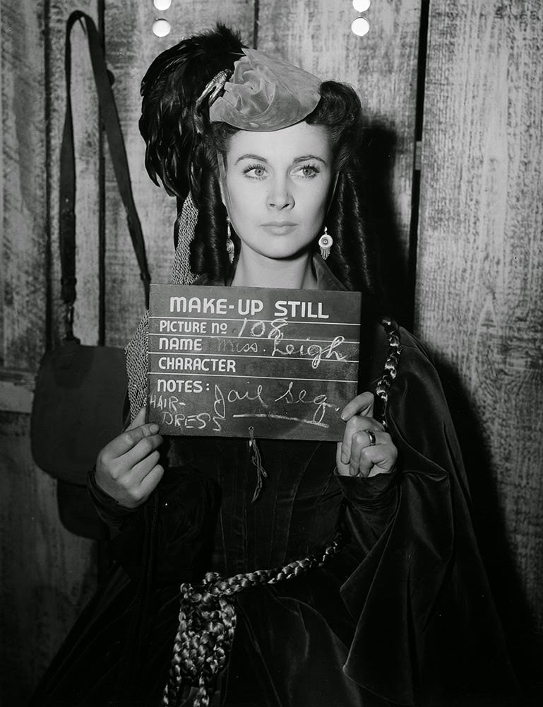 Make Up Still Of Actress Vivien Leigh In The Role Of Scarlett O'Hara.