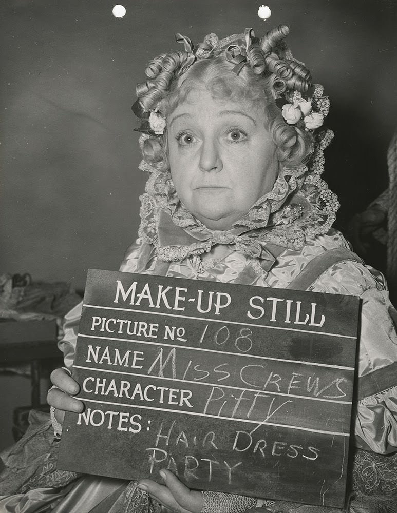 Make Up Still Of Actress Laura Hope Crews In The Role Of Aunt &Amp;Quot;Pittypat&Amp;Quot; Hamilton.