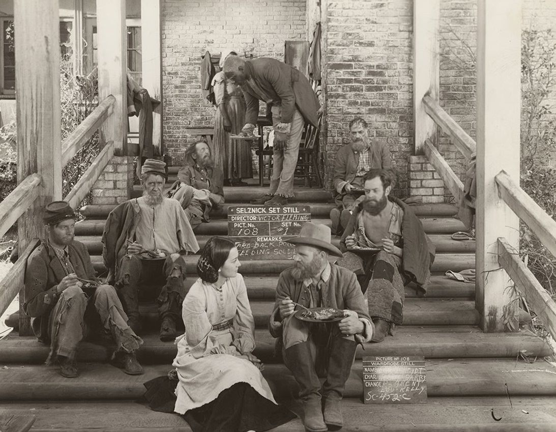 Actors Waiting To Begin The Filming Of The &Amp;Quot;Feeding Soldiers&Amp;Quot; Scene.
