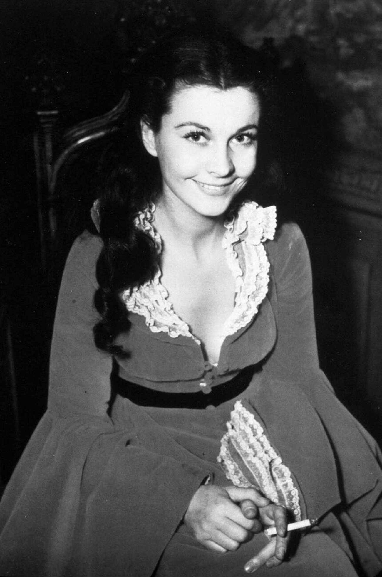 Vivien Leigh And Victor Fleming On The Set Of ‘Gone With The Wind’, 1939.