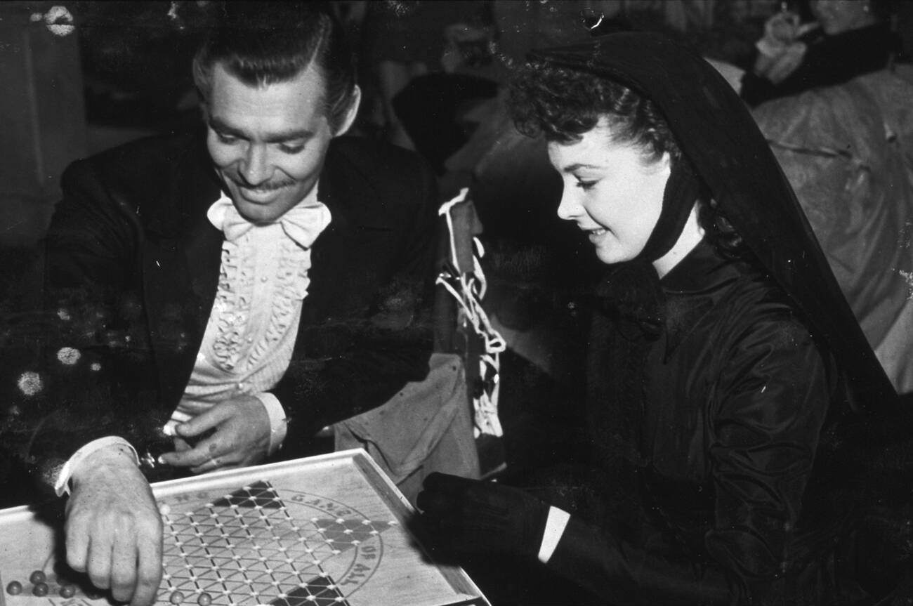 Vivien Leigh, Clark Gable, And Victor Fleming On The Set Of ‘Gone With The Wind’, 1939.