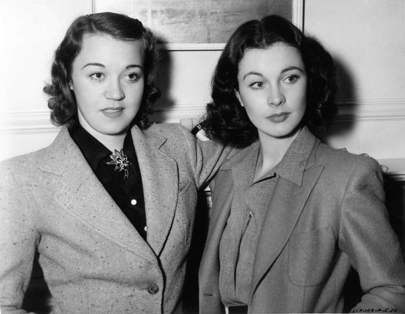 Vivien Leigh And Her Secretary, Sunny Lash, During Filming Of ‘Gone With The Wind’, 1939.