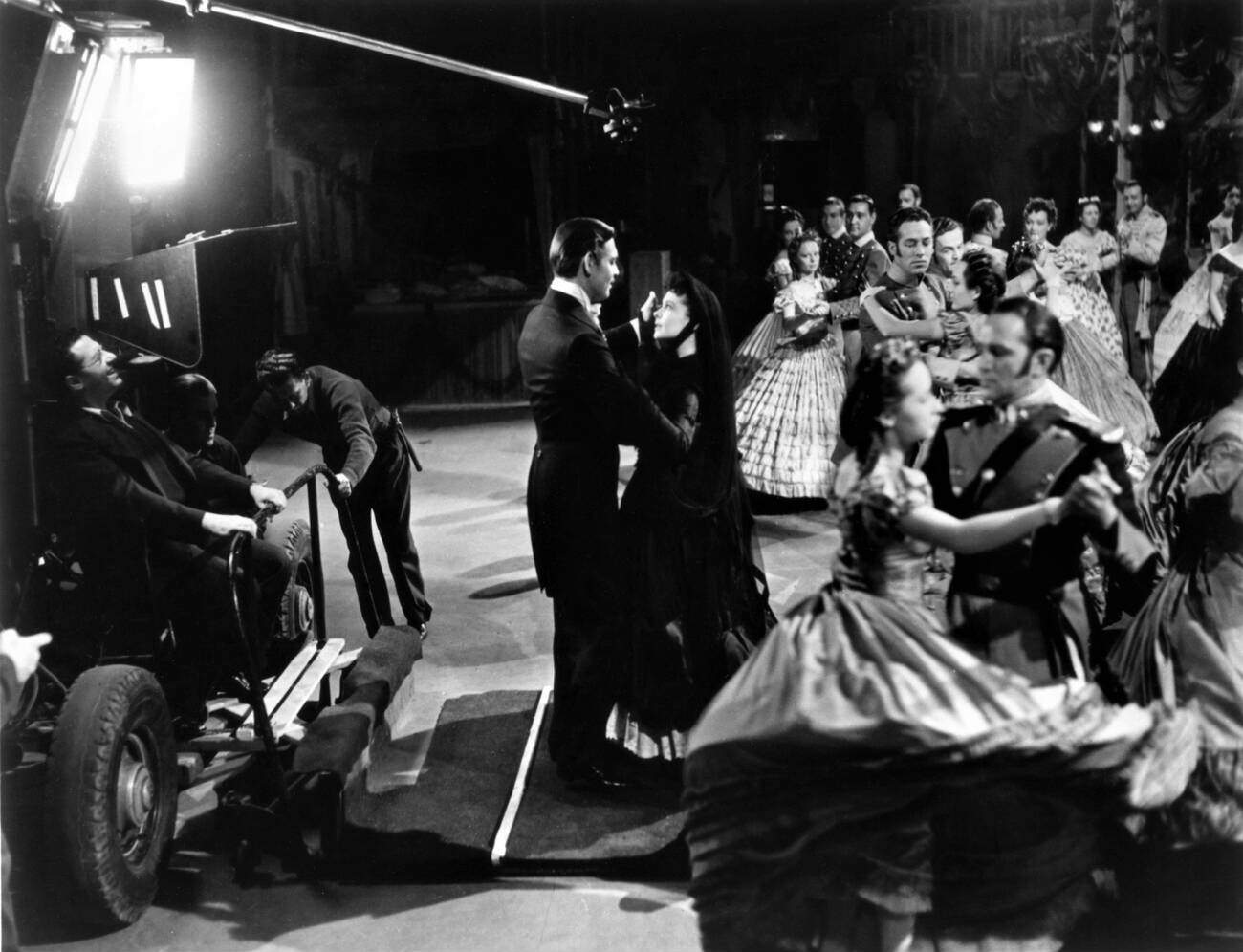 George Cukor Directing Clark Gable And Vivien Leigh In The Atlanta Bazaar Dance For ‘Gone With The Wind’, 1939.