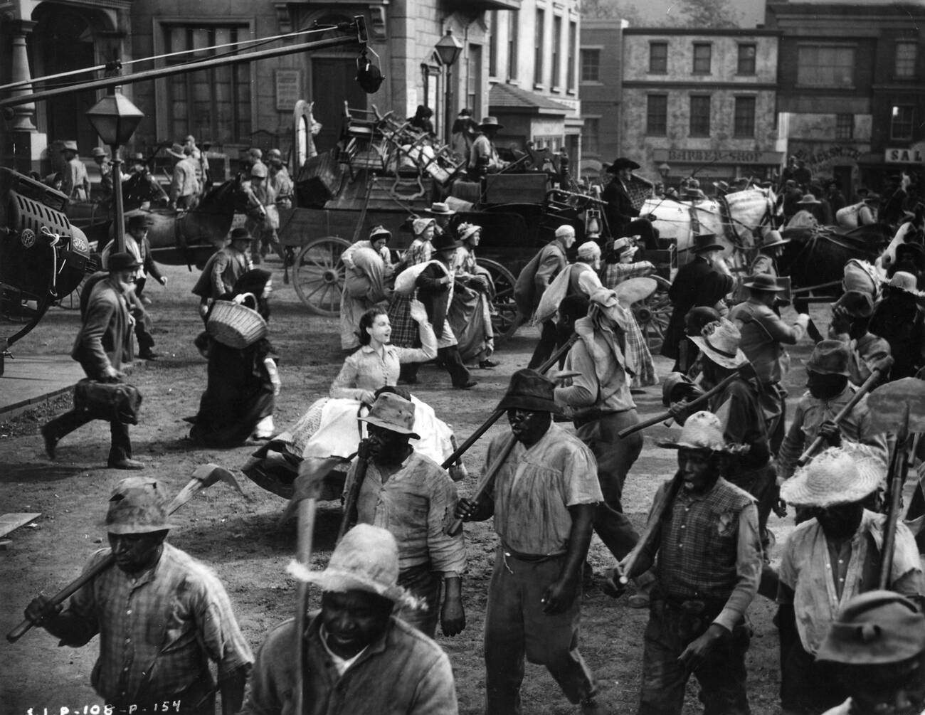 Vivien Leigh Filming The Atlanta Bombardment And Panic Scene In ‘Gone With The Wind’, 1939.