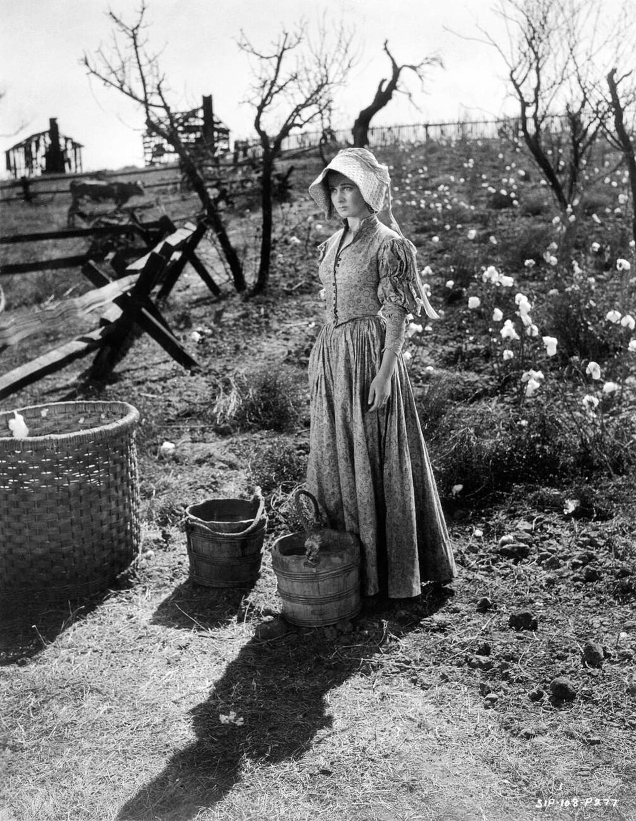 Vivien Leigh On Set During Filming Of ‘Gone With The Wind’, 1939.