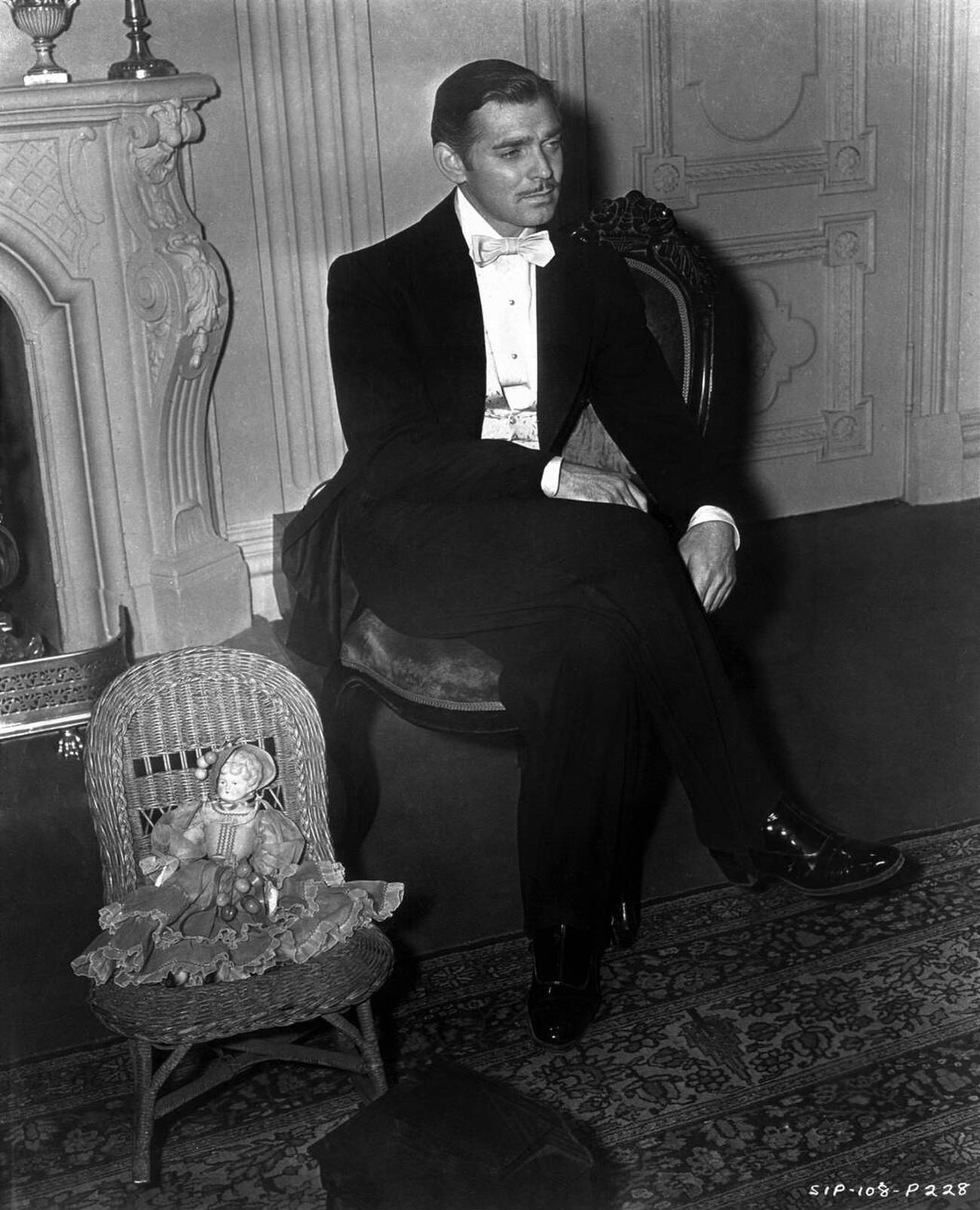 Clark Gable On Set During Filming Of ‘Gone With The Wind’, 1939.