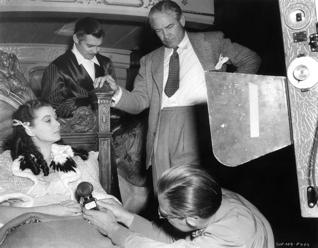 Vivien Leigh, Clark Gable, Victor Fleming, And Ernest Haller Filming The Riverboat Honeymoon Sequence In ‘Gone With The Wind’, 1939.