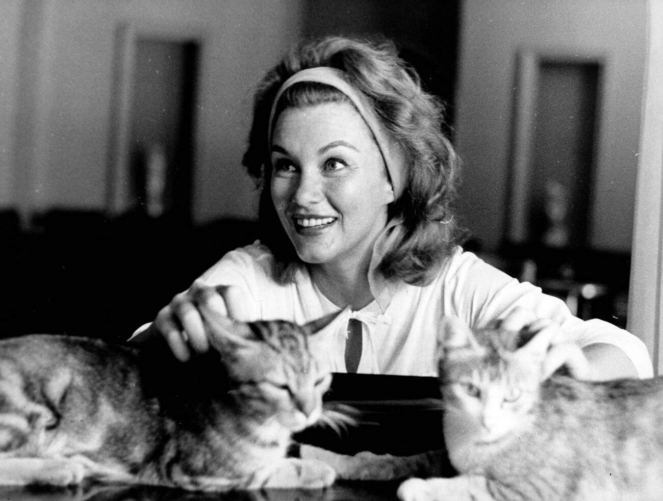 Linda Christian Relaxing In Taormina, July 1962.