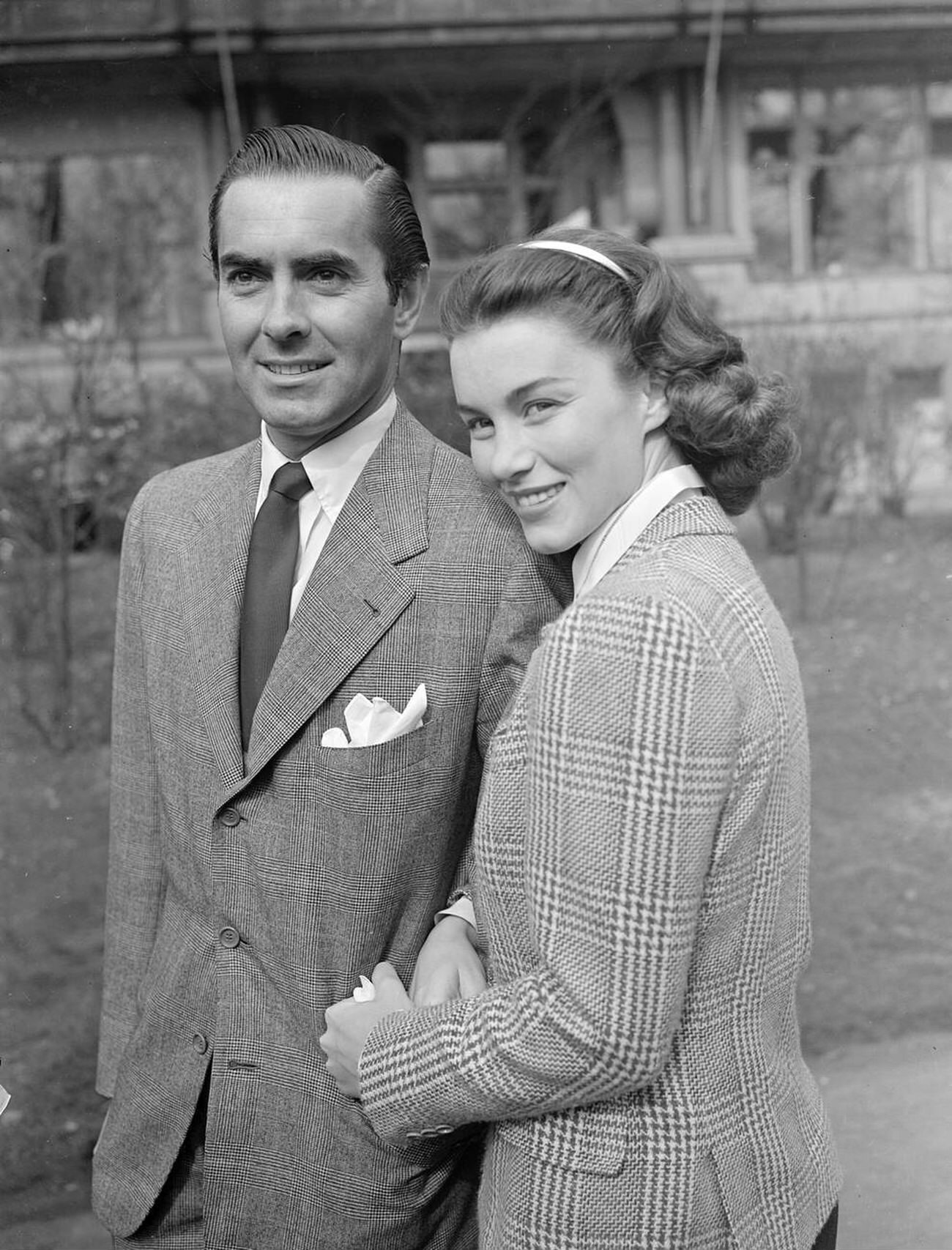 Tyrone Power And Linda Christian In London, March 1949.