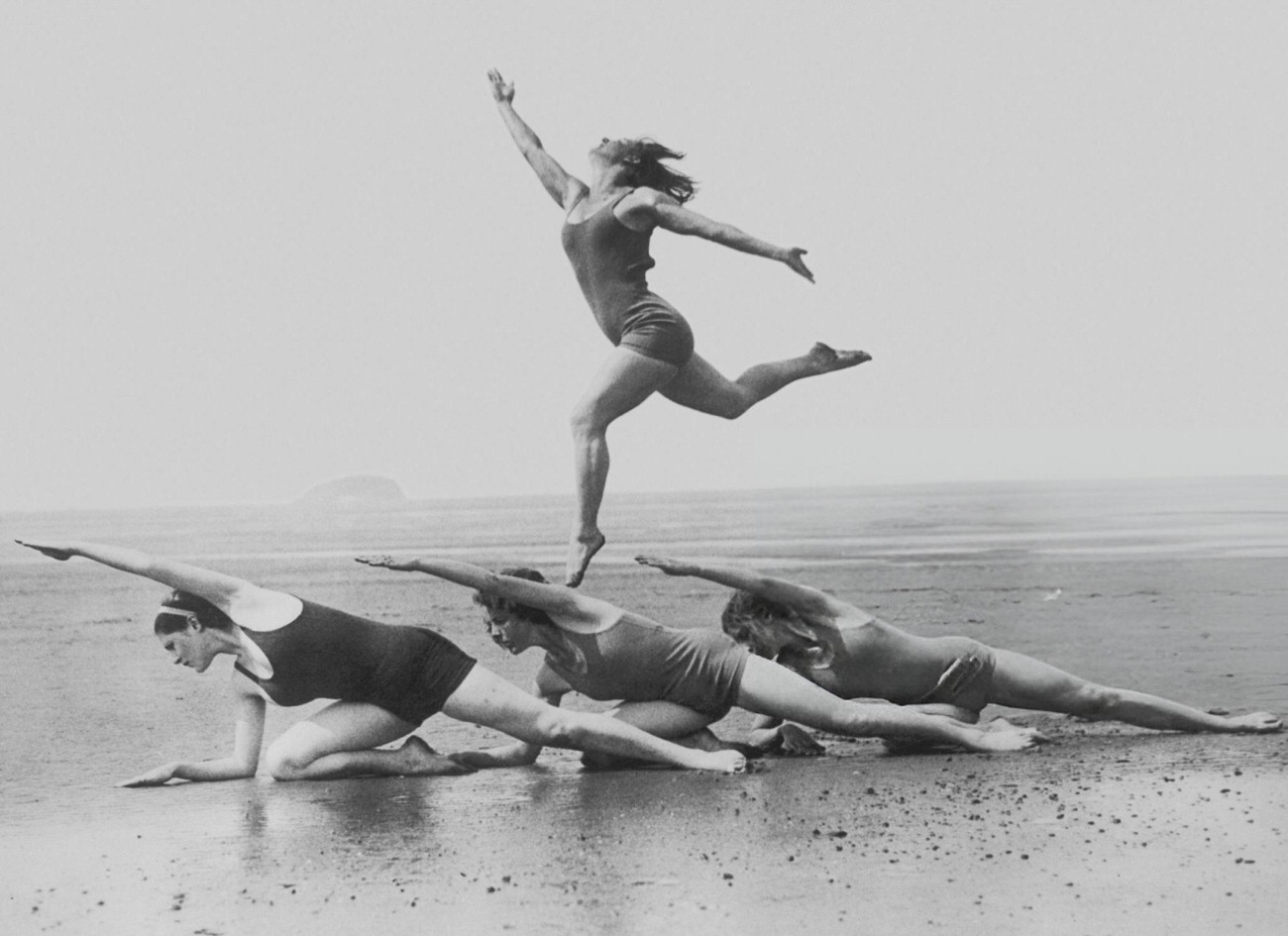 Margaret Morris Dancers Rehearsing On Weston-Super-Mare Beach, Somerset, 1930.