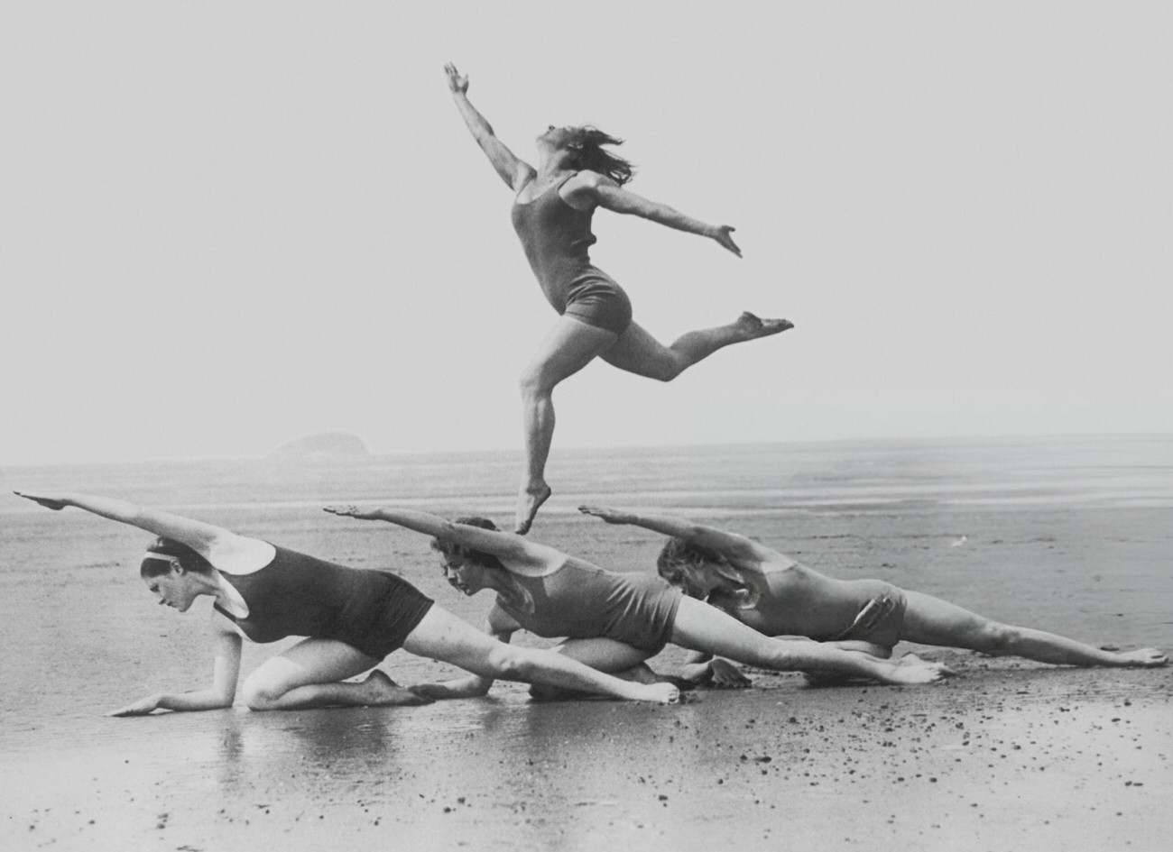Margaret Morris Dancers Rehearsing On Weston-Super-Mare Beach, Somerset, 1930.
