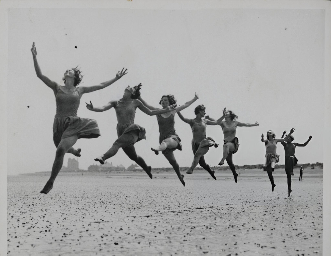 Margaret Morris Movement Dancers Rehearsing On Sandwich Beach, Kent.