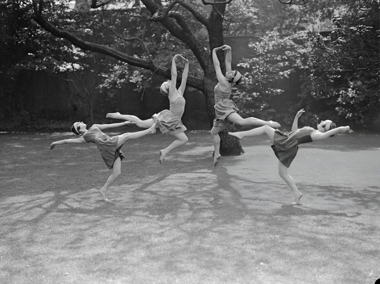Margaret Morris Dancers Dancing In A Park, 1928.