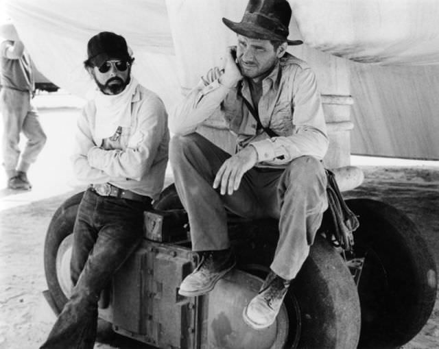 Lucas And Ford On Set
