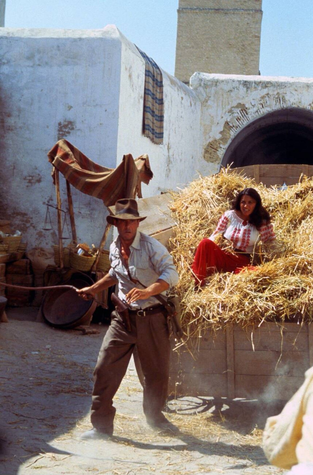 Harrison Ford And Karen Allen In ‘Raiders Of The Lost Ark’, 1981.