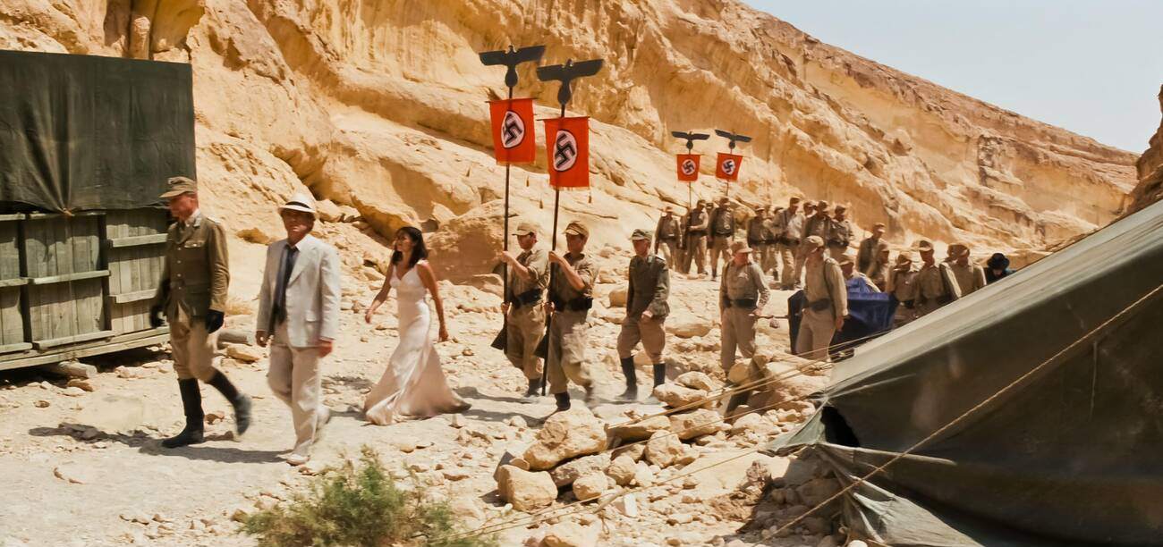 Karen Allen And Paul Freeman In A Scene From ‘Raiders Of The Lost Ark’, 1981.
