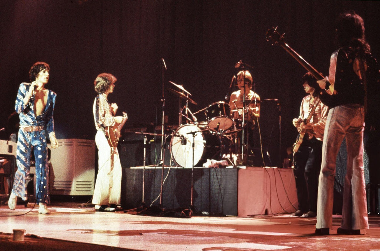 The Rolling Stones Performing On Their 1973 European Tour.