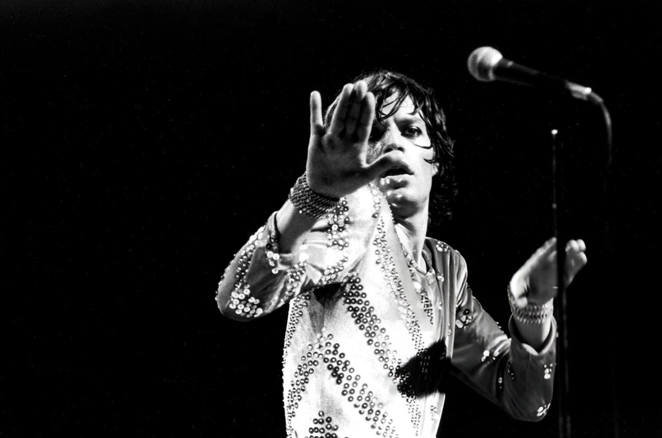 Mick Jagger Of The Rolling Stones Performing Onstage During Their 1973 European Tour.