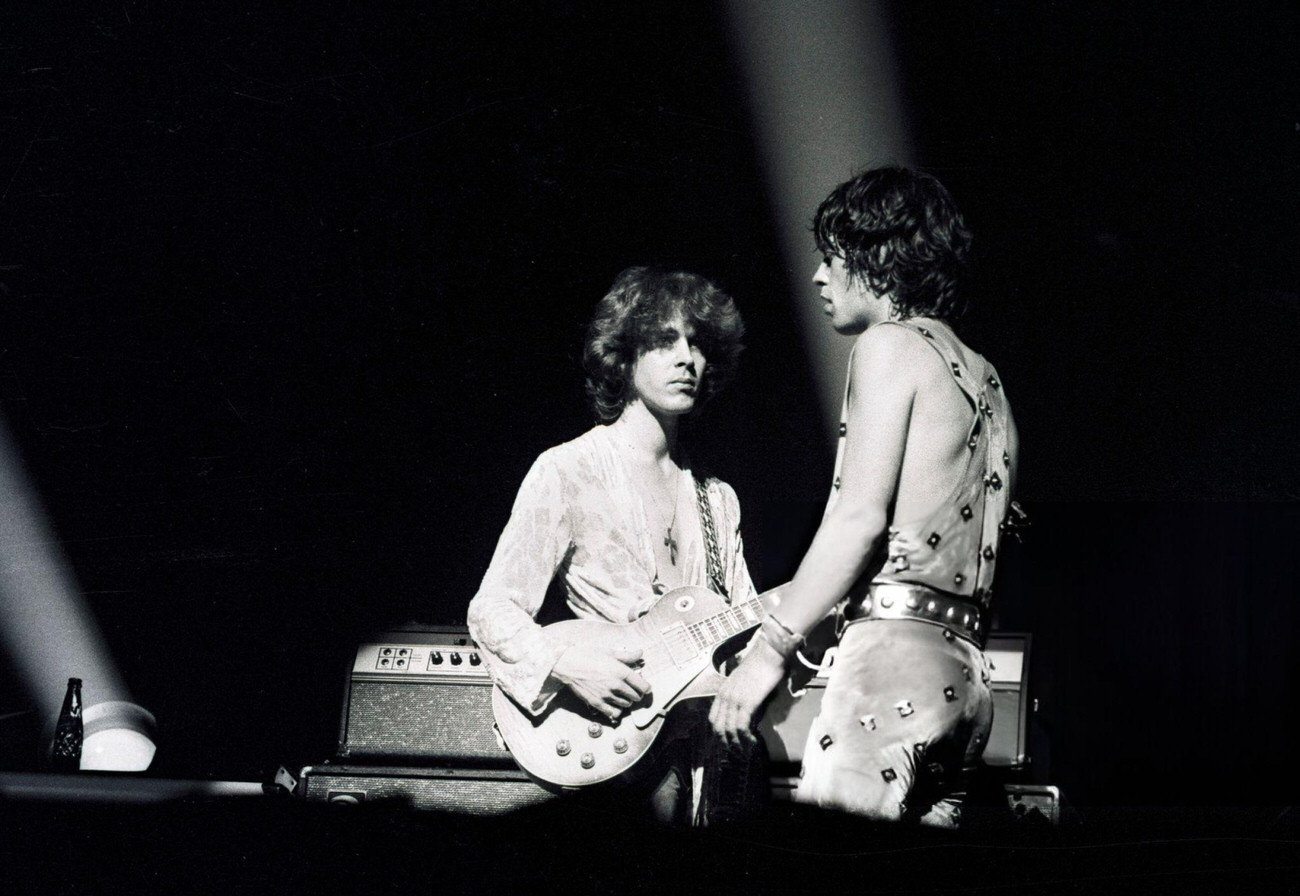 Mick Jagger And Mick Taylor Of The Rolling Stones Performing Live In Cologne, Germany, During Their 1973 European Tour.