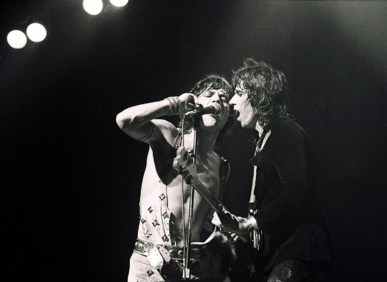 Mick Jagger And Keith Richards Of The Rolling Stones Performing Live In Cologne, Germany, During Their 1973 European Tour.