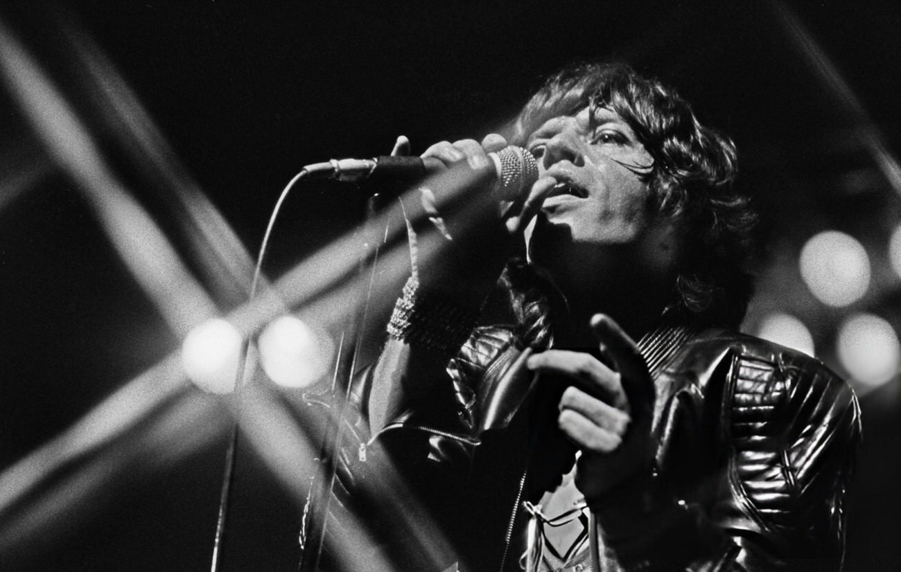 Mick Jagger Of The Rolling Stones At Wembley Empire Pool, London, During Their 1973 European Tour.