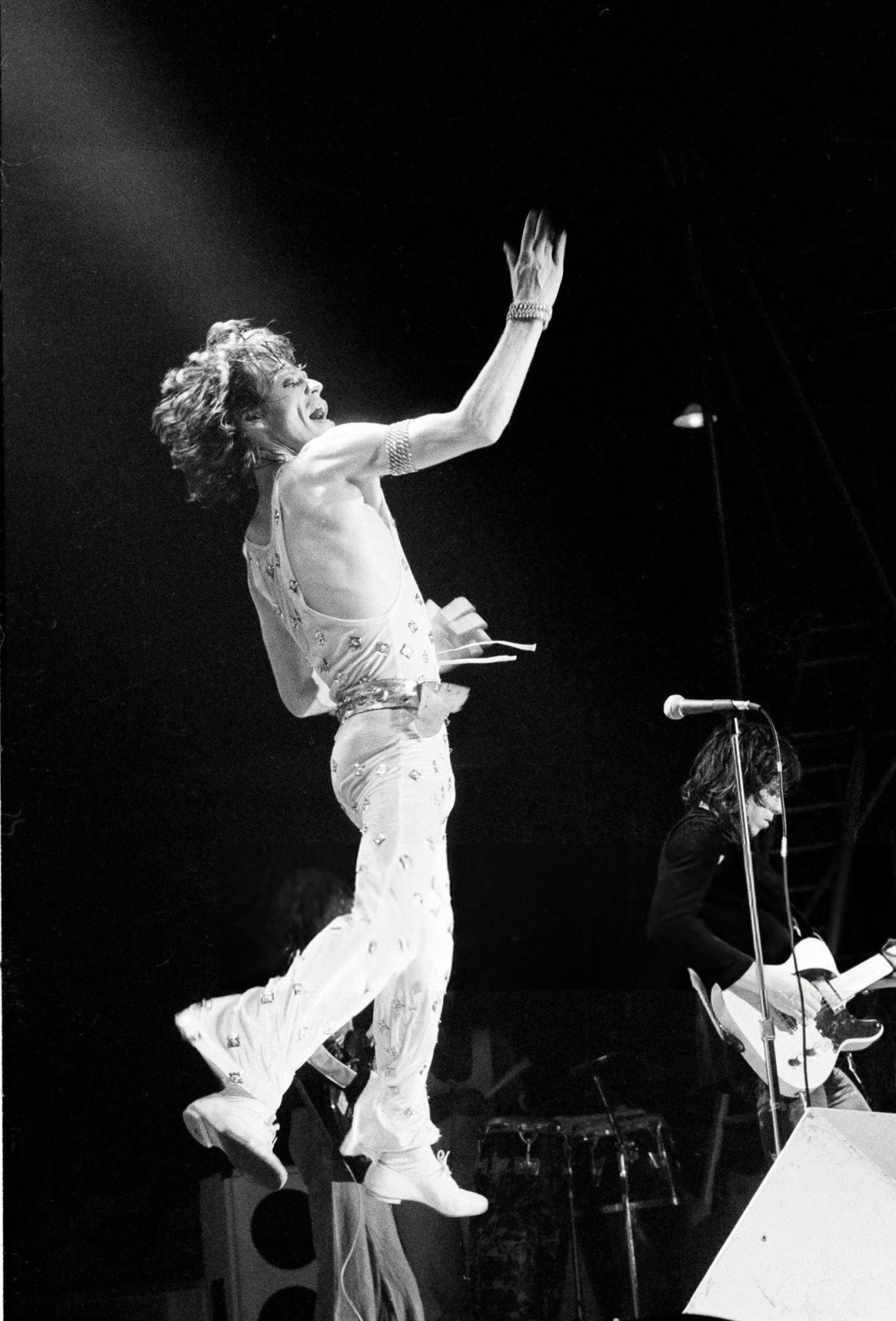 Mick Jagger Of The Rolling Stones Performing At Kings Hall, Manchester, During Their 1973 European Tour.