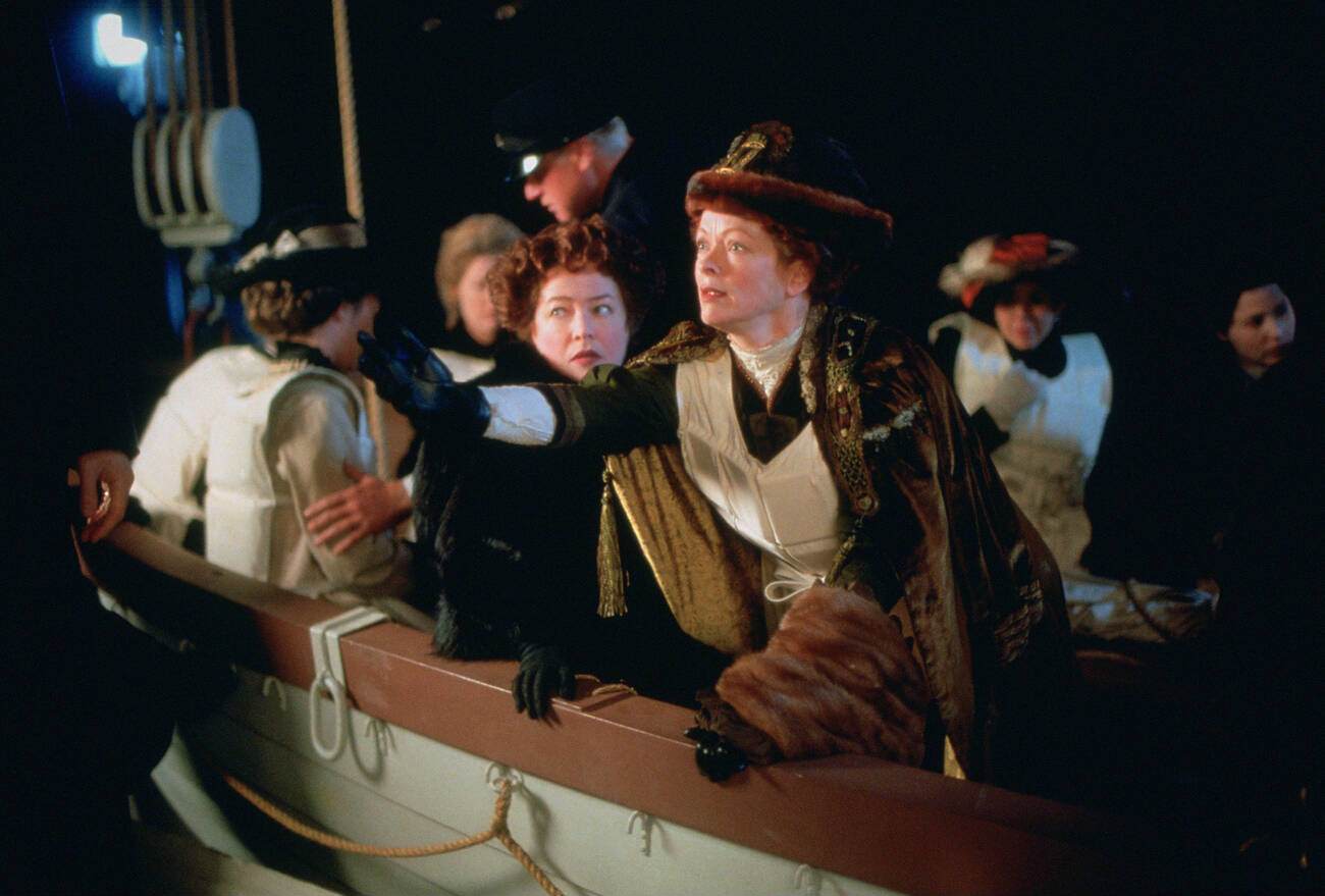 Kathy Bates And Frances Fisher In Titanic, 1997