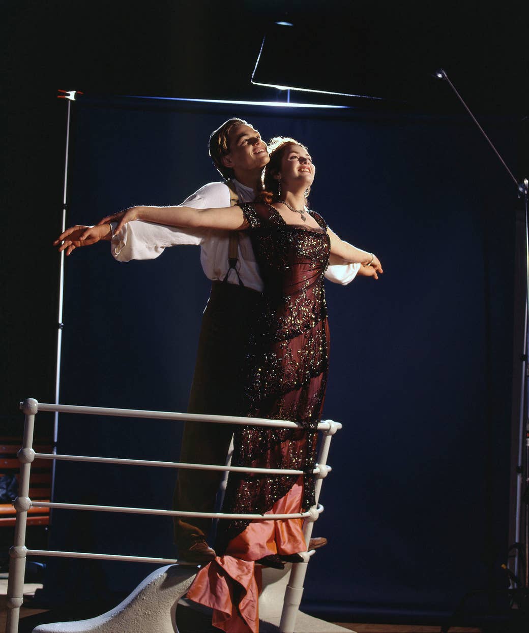 Dicaprio And Winslet Filming Titanic