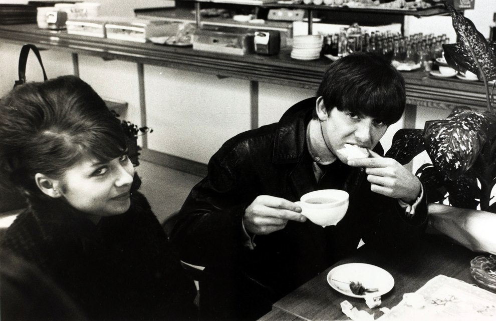 Vintage Celebrities Eating