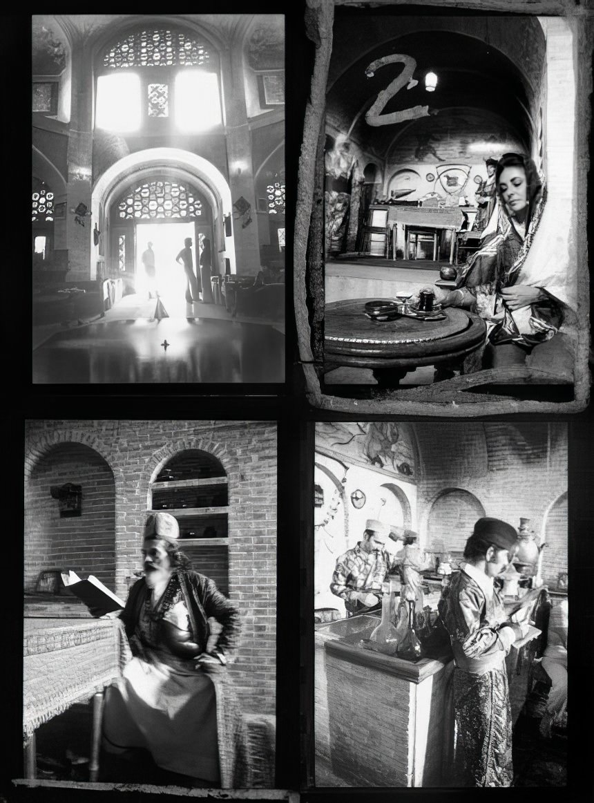 Covered By A Scarf, Taylor Takes Tea In An Old Teahouse In Isfahan, A Designated World Heritage Site And Once The Capital Of Persia