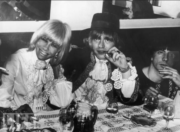 Anita Pallenberg And Rolling Stones Guitarist Brian Jones Attend A Party In Cannes, 1967.