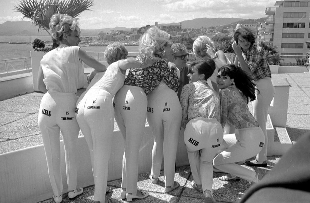 Michael Caine Promoting His Movie “Alfie” At Cannes Film Festival, 1966.