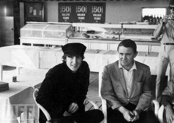 Talk-Show Host Merv Griffin Interviews John Lennon At Cannes, 1965.