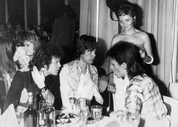 Lou Reed, Mick Jagger, David Bowie And Lulu At The Party Given By David Bowie At The Cafe Royal, London, 1973.