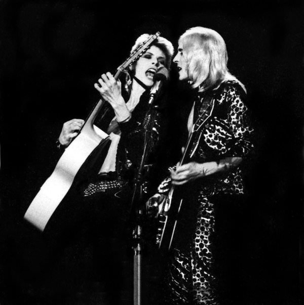 David Bowie &Amp;Amp; Mick Ronson In Concert, Live In Santa Monica, 1972.