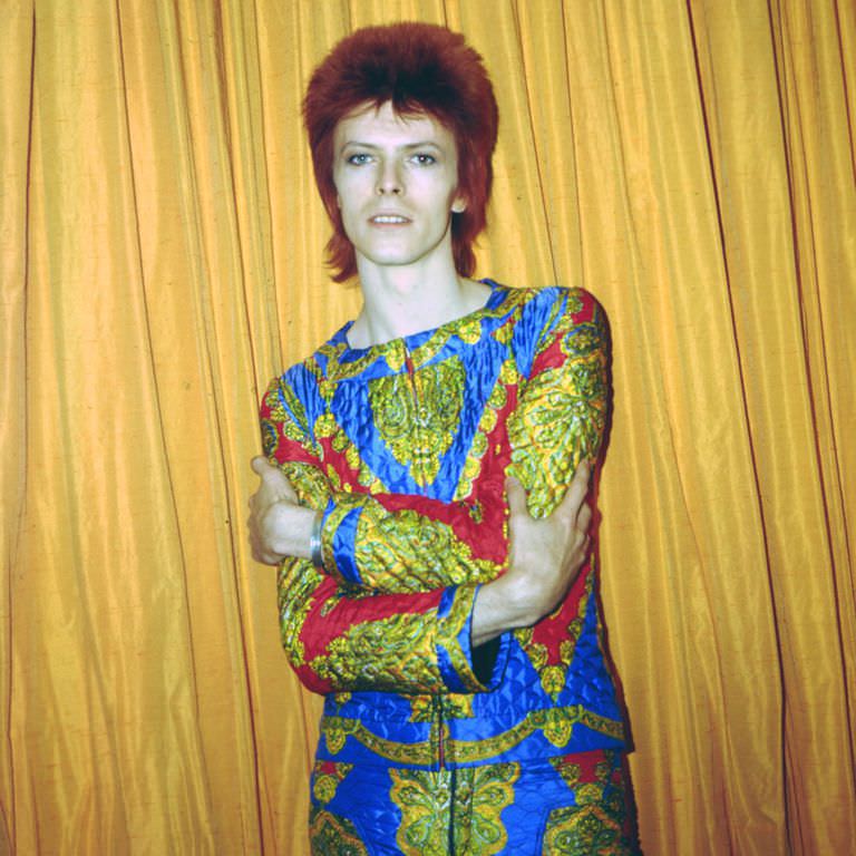 In A Colorful Quilted Set Photographed In A New York City Hotel Room, 1973.