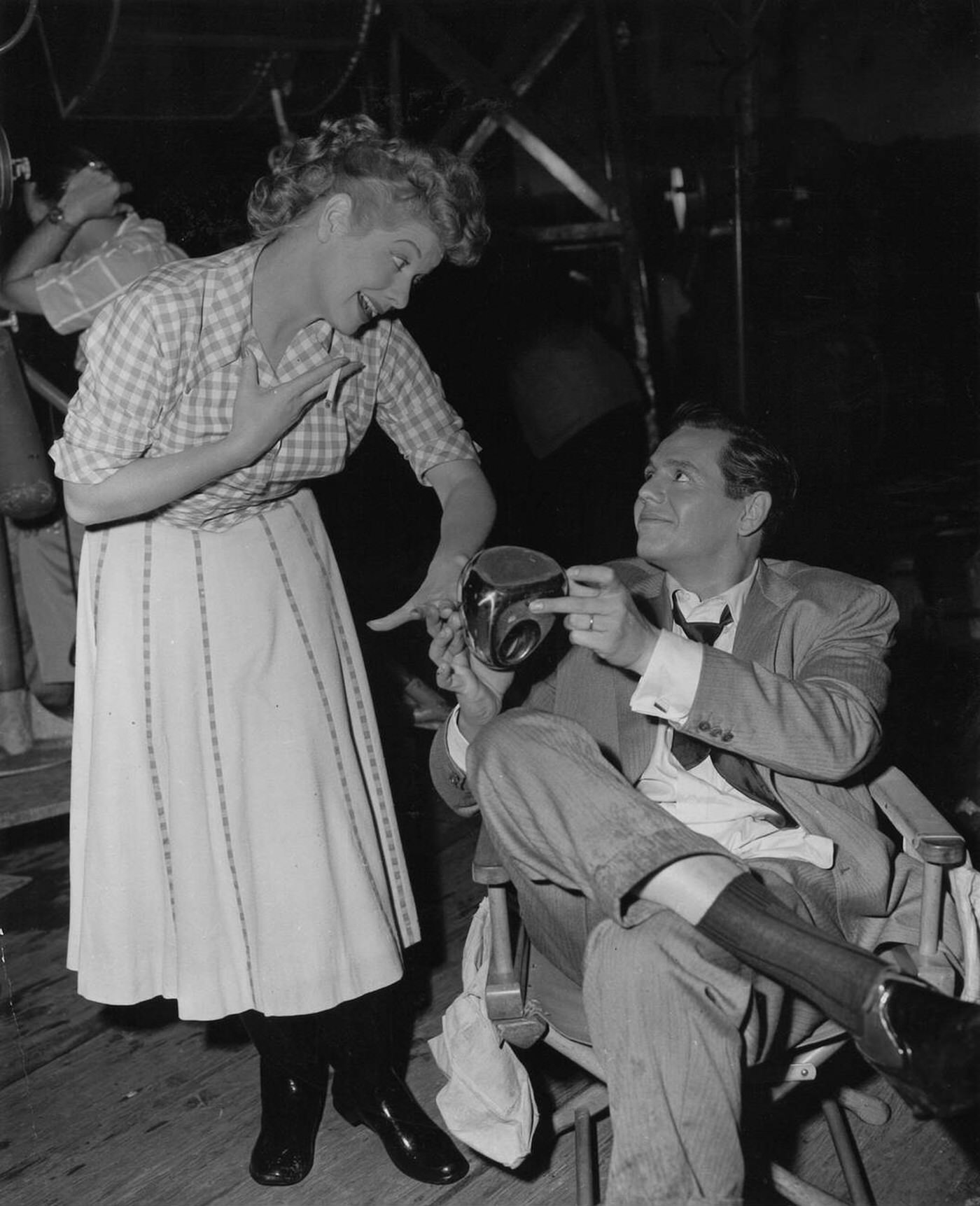 Lucille Ball And Desi Arnaz In The Sitcom &Amp;Quot;I Love Lucy&Amp;Quot;, 1950S.