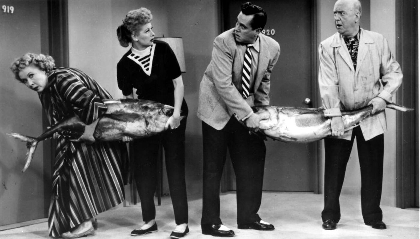 Vivian Vance, Lucille Ball, Desi Arnaz, And William Frawley In &Amp;Quot;I Love Lucy&Amp;Quot;, 1950S.