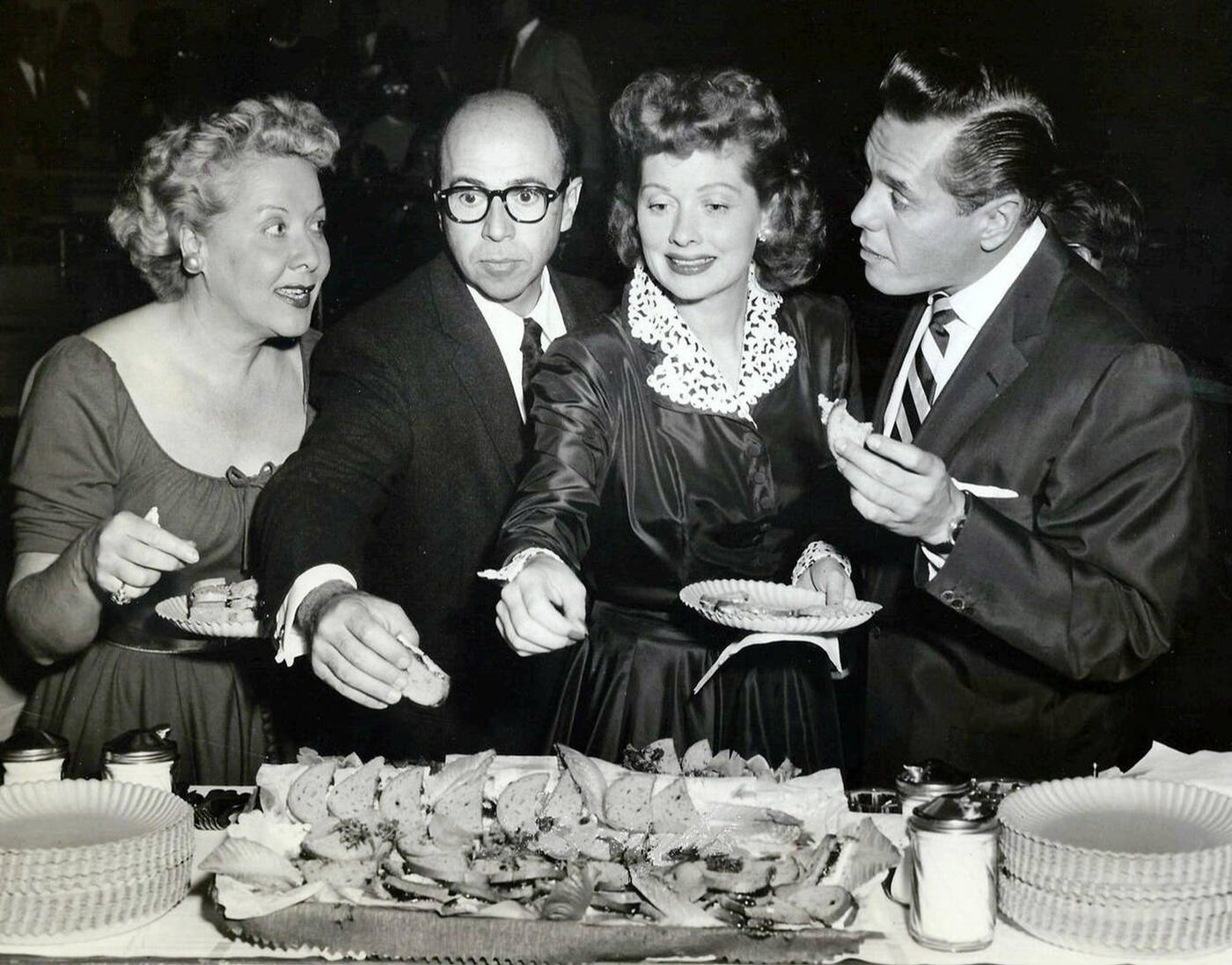 Vivian Vance, Jess Oppenheimer, Lucille Ball, And Desi Arnaz At An &Amp;Quot;I Love Lucy&Amp;Quot; Press Party, 1955.